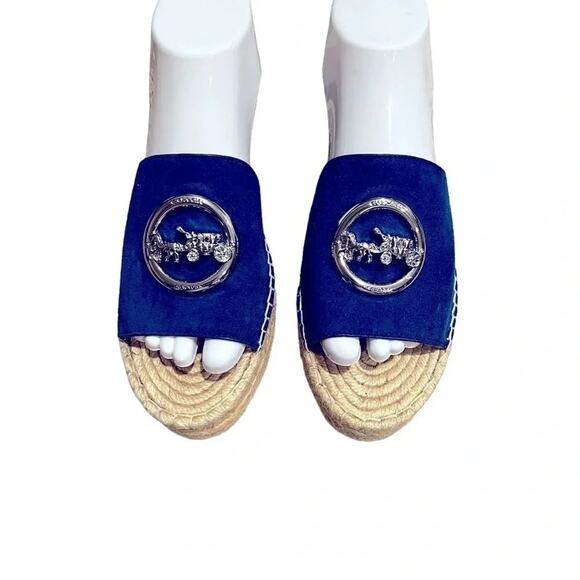 COACH Camille Espadrille Blue Size 7.5 NWOT - Picture 4 of 11